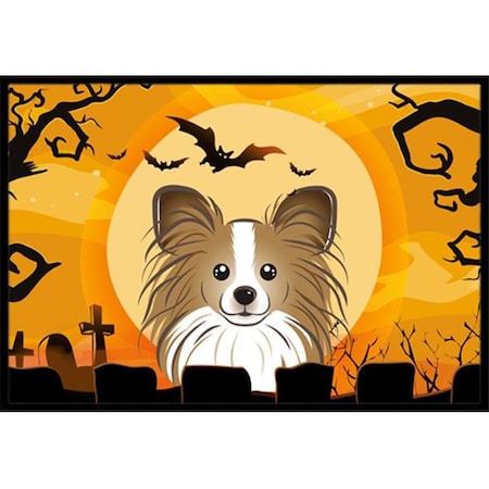 Carolines Treasures Carolines Treasures BB1806MAT Halloween Papillon Indoor & Outdoor Mat; 18 x 27 in. BB1806MAT
